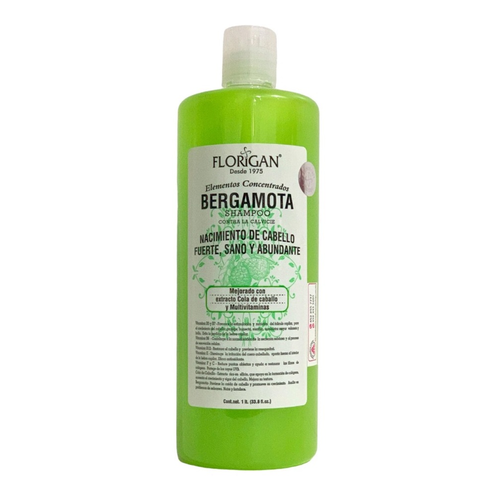 Shampoo con extracto de Bergamot/Shampoo con Extracto de Bergamota Florigan 1Lt